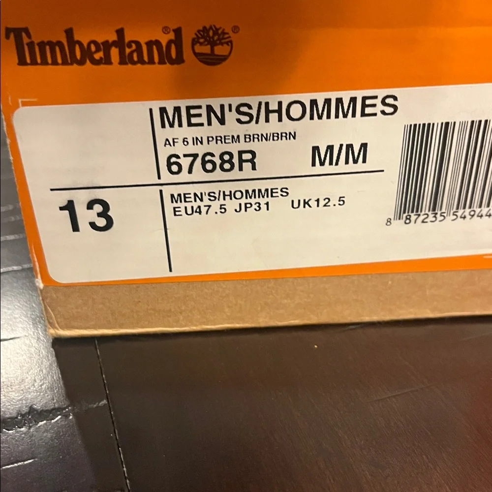 Timberland 6” Premium Boots 6768R Brown new Mens Size 13